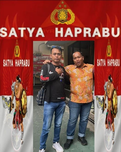 asat Reskrim Polresta Banyuwangi Kompol Andrew Vega menerima kunjungan Selamet Solichin yang biasa akrab di sapa Mbah Semar Pimpinan Umum Jejakindonesia.id di ruangan kerjanya, Kamis (07/03/2024).