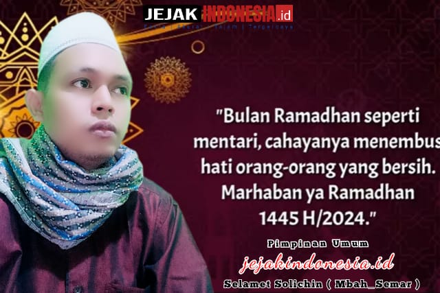 Tinggal beberapa saat lagi umat Islam akan memasuki bulan Ramadhan 1443 Hijriah. Dalam menyambut bulan yang penuh maghfirah tersebut ada beberapa pesan yang disampaikan Selamet Solichin yang biasa akrab di sapa Mbah Semar selaku Pimpinan Umum Jejakindonesia.id khususnya kepada seluruh wartwan Jejakindonesia.id dan masyarakat muslim di Kabupaten Banyuwangi.